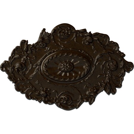 Strasbourg Ceiling Medallion, Hand-Painted Bronze, 30 1/2"W x 20"H x 1 1/2"P